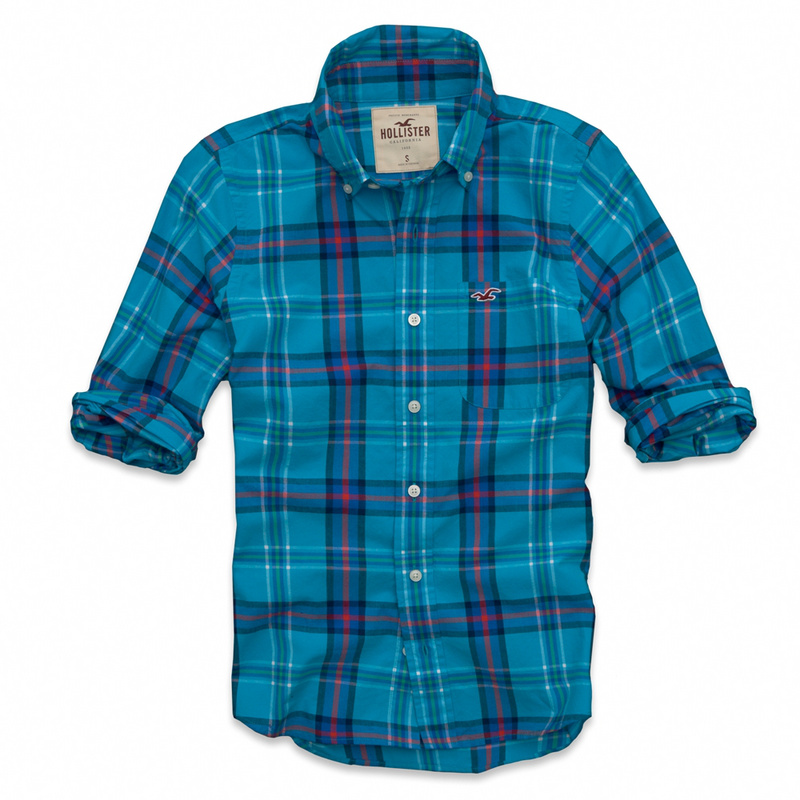 Hollister Hombres Pura Algodón Camisa HCO4515